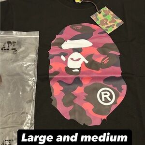 Bape Graphic Tee - Black and red